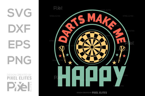 Darts Make Me Happy SVG Dartboard Bundle Darts Game Darts Quote Design PET 00606 SVG ETC Craft 