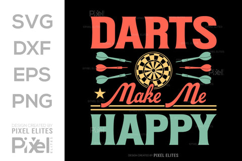 Darts Make Me Happy SVG Dartboard Bundle Darts Game Darts Quote Design PET 00606 SVG ETC Craft 
