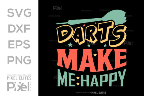 Darts Make Me Happy SVG Dartboard Bundle Darts Game Darts Quote Design PET 00606 SVG ETC Craft 