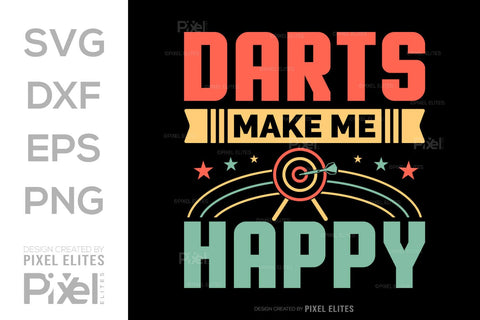 Darts Make Me Happy SVG Dartboard Bundle Darts Game Darts Quote Design PET 00606 SVG ETC Craft 
