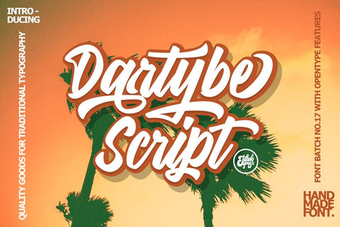 Dartybe Script Typeface Font Fadeline Std. 