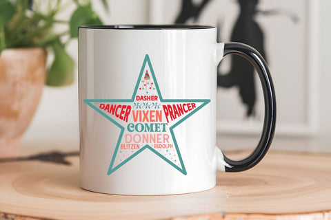 Dasher dancer prancer vixen comet donner blitzen rudolph SVG Angelina750 