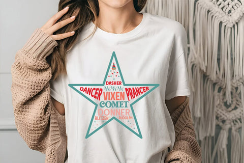 Dasher dancer prancer vixen comet donner blitzen rudolph SVG Angelina750 