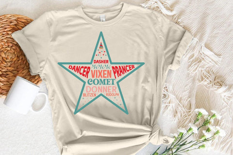 Dasher dancer prancer vixen comet donner blitzen rudolph SVG Angelina750 