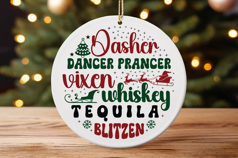 Dasher dancer prancer vixen whiskey tequila blitzen SVG Angelina750 