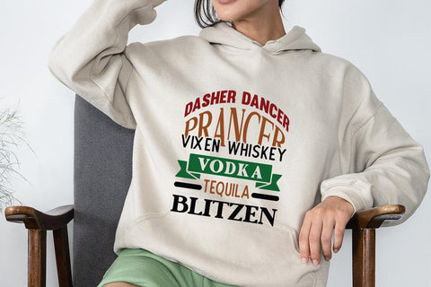 Dasher Dancer Prancer Vixen Whiskey Vodka Tequila Blitzen SVG Angelina750 