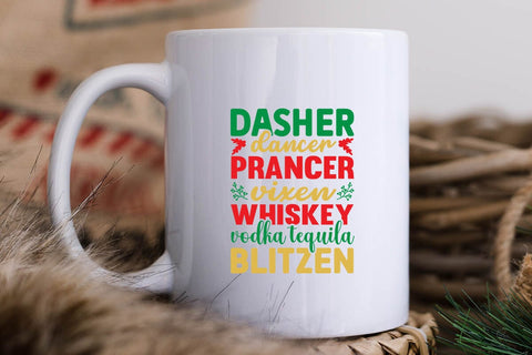 Dasher dancer prancer vixen whiskey vodka tequila blitzen SVG Angelina750 