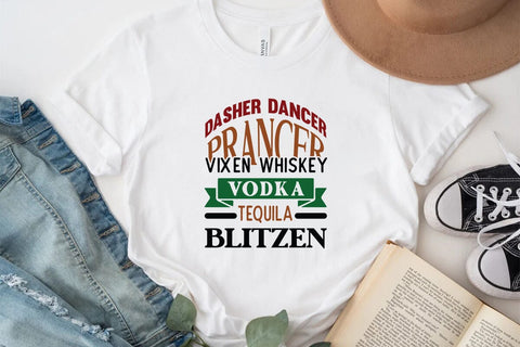Dasher Dancer Prancer Vixen Whiskey Vodka Tequila Blitzen SVG Angelina750 