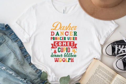 dasher dancer prancer vixer comet cupid donner blitben wdolph SVG Angelina750 