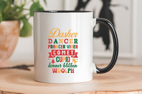 dasher dancer prancer vixer comet cupid donner blitben wdolph SVG Angelina750 
