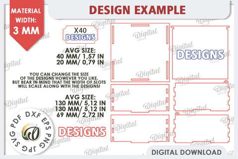 Date Night Box & Tokens Laser Cut Bundle. Valentines SVG SVG Evgenyia Guschina 
