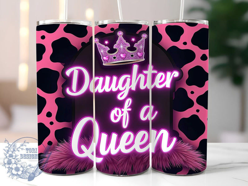 Daughter of a Queen Inspirational 20oz Tumbler, Queen Tumbler, 20oz Sublimation, Inspirational Drinkware, Gifts for Her, Custom Tumblers, Empowerment Gift Sublimation ToriDesigns 