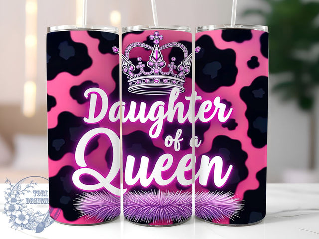 Daughter of a Queen Inspirational 20oz Tumbler, Queen Tumbler, 20oz Sublimation, Inspirational Drinkware, Gifts for Her, Custom Tumblers, Empowerment Gift Sublimation ToriDesigns 