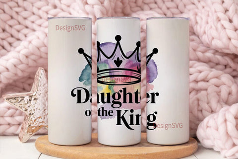 Daughter of the King 20oz Tumbler Wrap Sublimation DesignSVG 