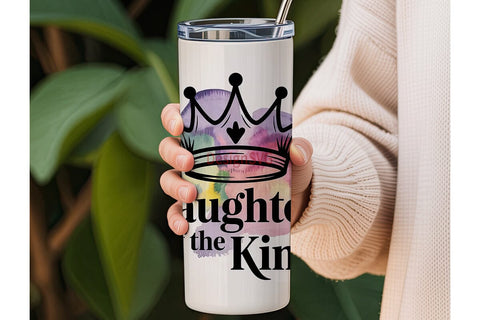 Daughter of the King 20oz Tumbler Wrap Sublimation DesignSVG 
