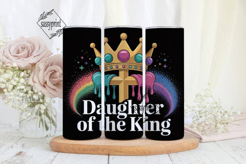 Daughter of the King 20oz Tumbler Wrap Sublimation sassyprint 