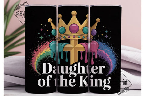 Daughter of the King 20oz Tumbler Wrap Sublimation sassyprint 