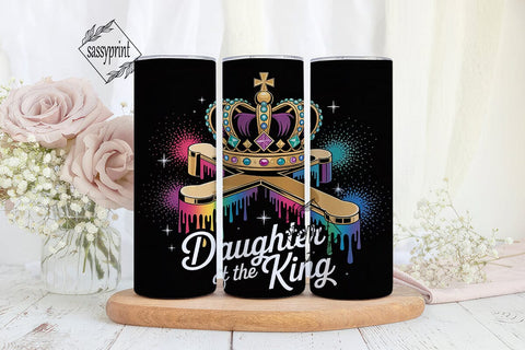 Daughter of the King 20oz Tumbler Wrap Sublimation sassyprint 