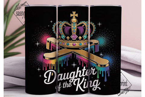 Daughter of the King 20oz Tumbler Wrap Sublimation sassyprint 