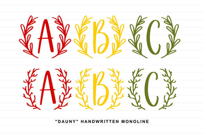 Dauny Monogram Font Abo Daniel Studio 