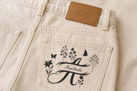 Davina Flower Monogram Font Prasetya Letter 