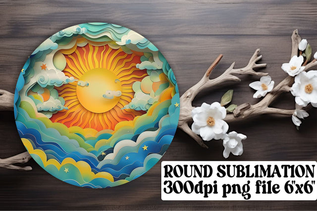 Dawn Delight: Circle Sublimation Ornament Assortment Sublimation afrosvg 