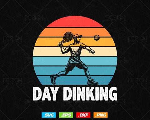 Day Dinking Vintage Funny Dink Pickleball Svg Png Files, Paddles Paddleball Clipart T shirts Mug Retro Vintage Design, Instant Download SVG DesignDestine 