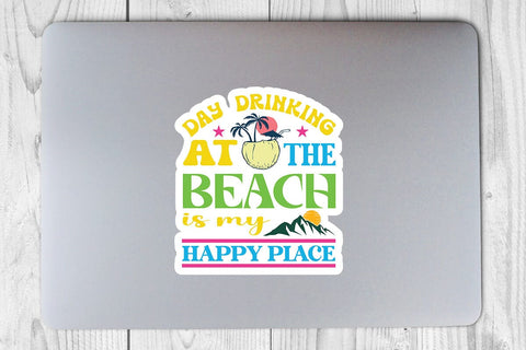 Day Drinking at the beach is my happy place SVG Angelina750 