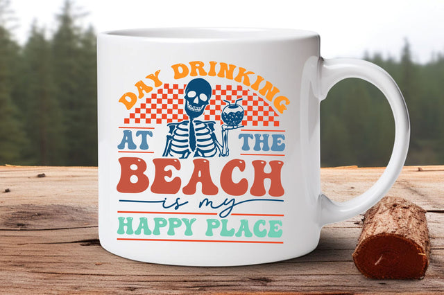 Day Drinking at the beach is my happy place SVG Design SVG Regulrcrative 