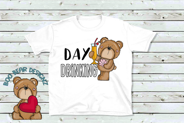 Day Drinking Clipart Sublimation Boo Bear Designz 