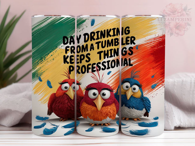 Day Drinking Sarcastic 20oz Tumbler Wrap PNG, Sarcastic Tumbler Png, Straight & Tapered Tumbler Wrap, Instant Digital Download Sublimation Li Zamperini 