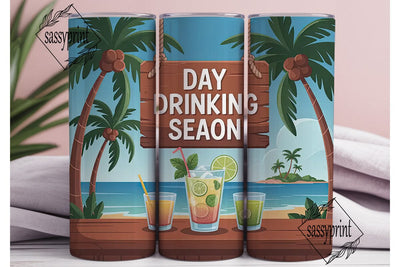 Day Drinking Season 20oz Tumbler Sublimation sassyprint 