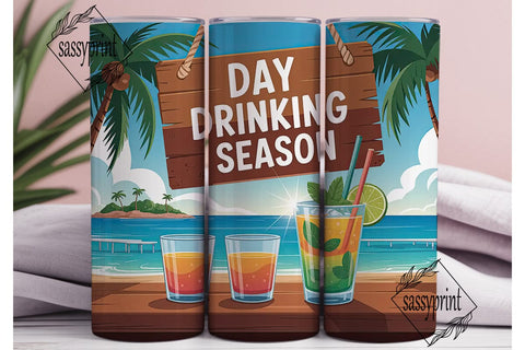 Day Drinking Season 20oz Tumbler Sublimation sassyprint 