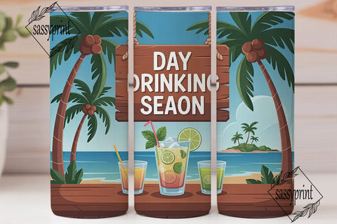 Day Drinking Season 20oz Tumbler Sublimation sassyprint 