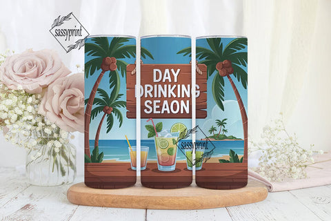 Day Drinking Season 20oz Tumbler Sublimation sassyprint 