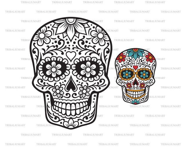 Day of Dead Skull SVG TribaliumArtSF 
