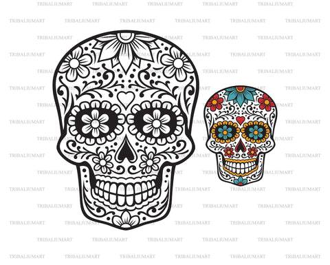 Day of Dead Skull SVG TribaliumArtSF 