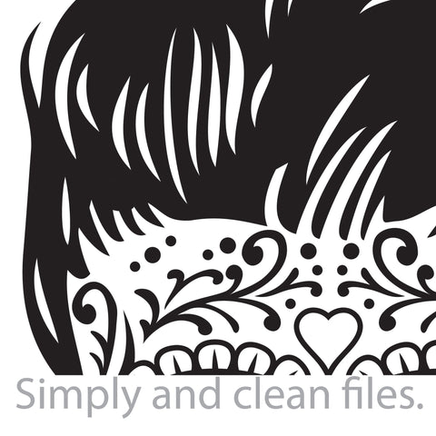 Day of Dead Woman Skull SVG TribaliumArtSF 
