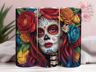Day of the Dead Chingona Skull Tumbler, Chingona Skull Cup, Dia De Los Muertos Mug, Badass Latina Gift, Sugar Skull Girl Tumbler, Mexican Heritage Drinkware, Fierce Woman Cup Sublimation Li Zamperini 