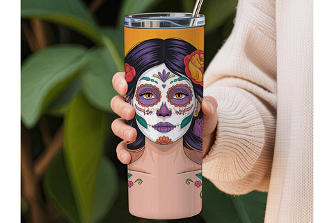 Day of the Dead Sugar Skull Girl 20oz Sublimation DesignSVG 