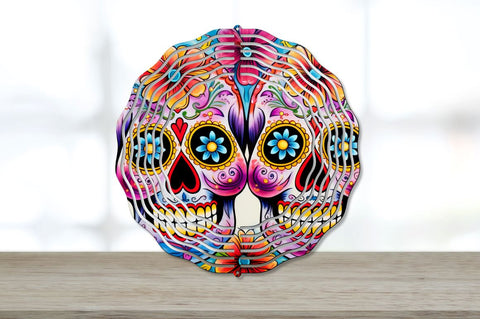Day of the Dead Sugar Skulls Wind Spinner Sublimation Bundle Sublimation Regulrcrative 