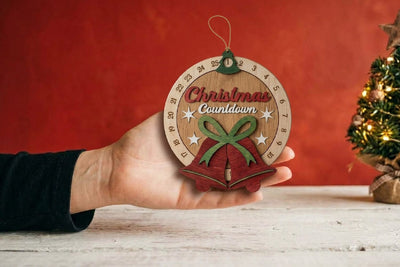 Day Until Christmas Countdown Calendar Laser Cut, Advent Calendar Laser cut files SVG zafrans studio 