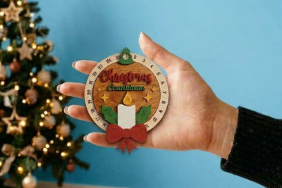 Day Until Christmas Countdown Calendar Laser Cut, Advent Calendar Laser cut files SVG zafrans studio 