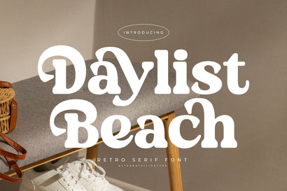 Daylist Beach - Retro Serif Font Font Letterena Studios 