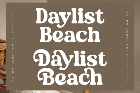 Daylist Beach - Retro Serif Font Font Letterena Studios 