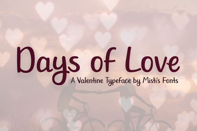 Days of Love Font Misti's Fonts 