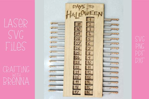 Days to Halloween Laser SVG File SVG Crafting With Brenna 
