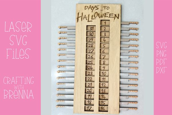 Days to Halloween Laser SVG File SVG Crafting With Brenna 