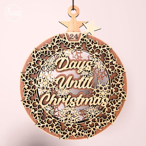 Days Until Christmas Anvent Calendar SVG LaserCutano 