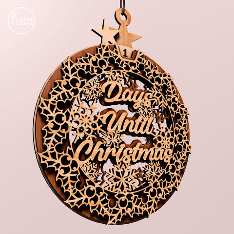 Days Until Christmas Anvent Calendar SVG LaserCutano 